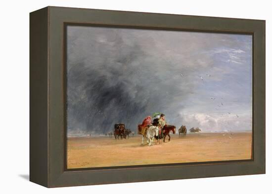 Crossing the Sands, 1848 (Oil on Panel)-David Cox-Framed Premier Image Canvas