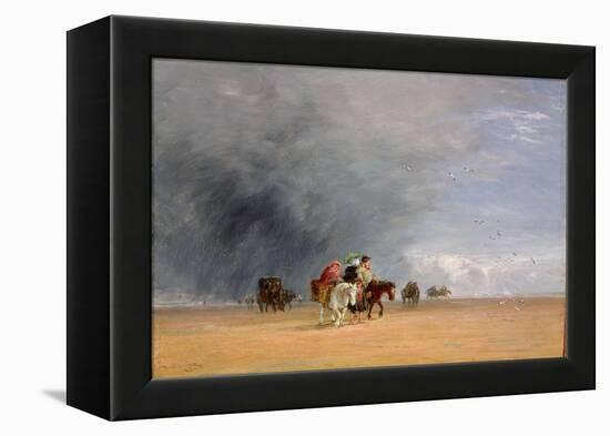 Crossing the Sands, 1848 (Oil on Panel)-David Cox-Framed Premier Image Canvas