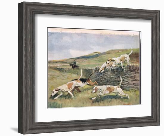 Crossing the Wall, Illustration from 'Hounds'-Thomas Ivester Lloyd-Framed Giclee Print