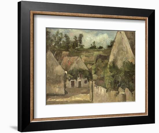 Crossroads at the Rue Remy, Auvers, c.1872-Paul Cézanne-Framed Giclee Print