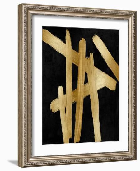 Crossroads Gold on Black I-Ellie Roberts-Framed Art Print