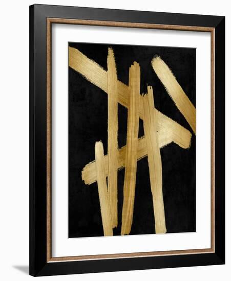 Crossroads Gold on Black I-Ellie Roberts-Framed Art Print