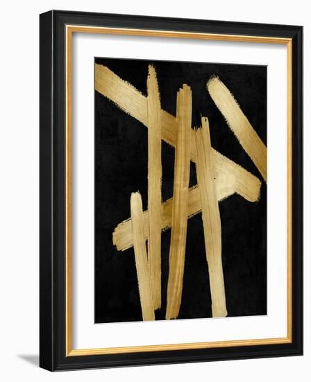 Crossroads Gold on Black I-Ellie Roberts-Framed Art Print
