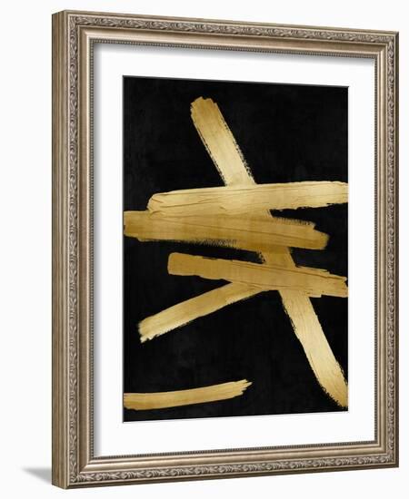 Crossroads Gold on Black II-Ellie Roberts-Framed Art Print