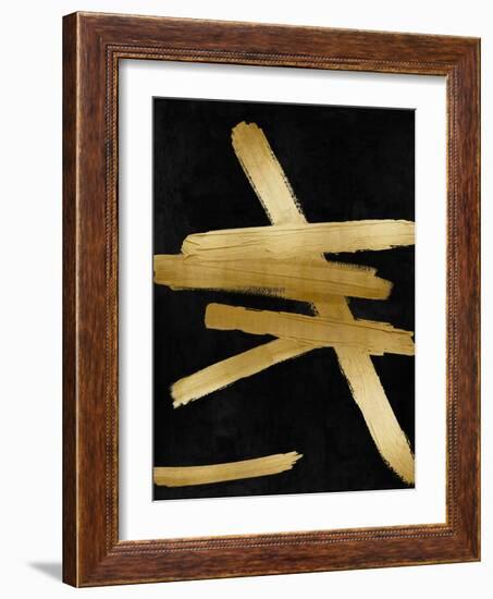 Crossroads Gold on Black II-Ellie Roberts-Framed Art Print