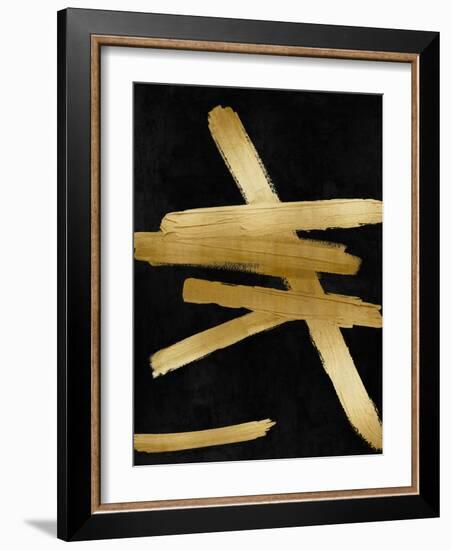 Crossroads Gold on Black II-Ellie Roberts-Framed Art Print