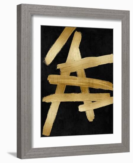 Crossroads Gold on Black III-Ellie Roberts-Framed Art Print