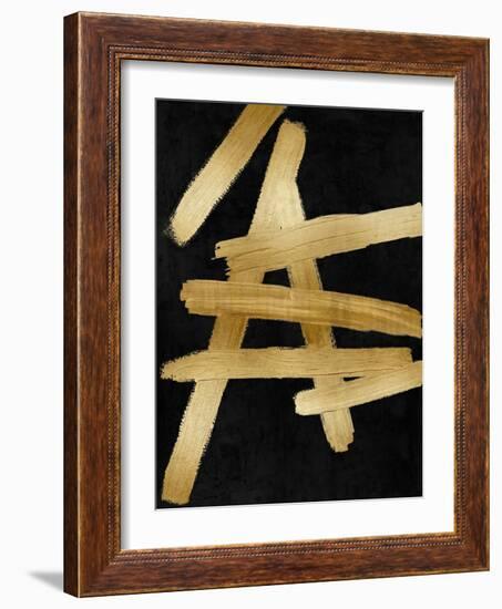 Crossroads Gold on Black III-Ellie Roberts-Framed Art Print