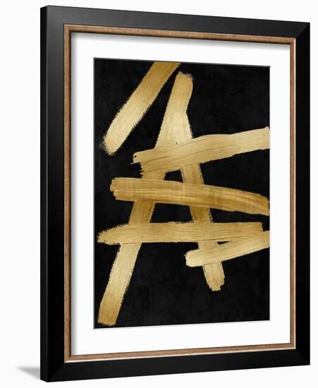 Crossroads Gold on Black III-Ellie Roberts-Framed Art Print