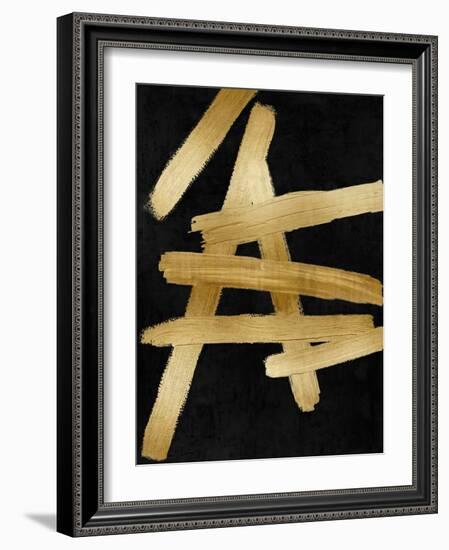 Crossroads Gold on Black III-Ellie Roberts-Framed Art Print