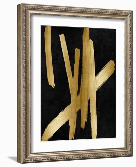 Crossroads Gold on Black IV-Ellie Roberts-Framed Art Print