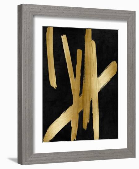 Crossroads Gold on Black IV-Ellie Roberts-Framed Art Print