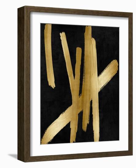 Crossroads Gold on Black IV-Ellie Roberts-Framed Art Print