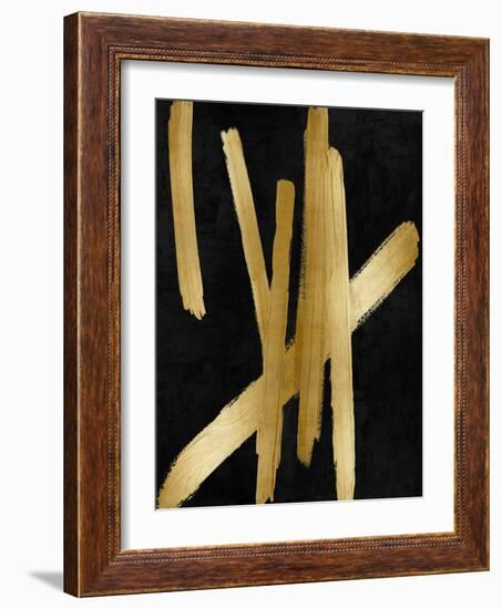 Crossroads Gold on Black IV-Ellie Roberts-Framed Art Print