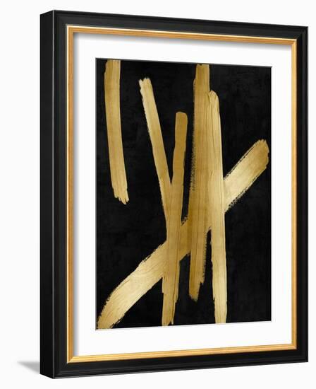 Crossroads Gold on Black IV-Ellie Roberts-Framed Art Print