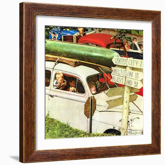 Crossroads on Sunday-Norman Rockwell-Framed Giclee Print