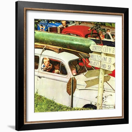 Crossroads on Sunday-Norman Rockwell-Framed Giclee Print