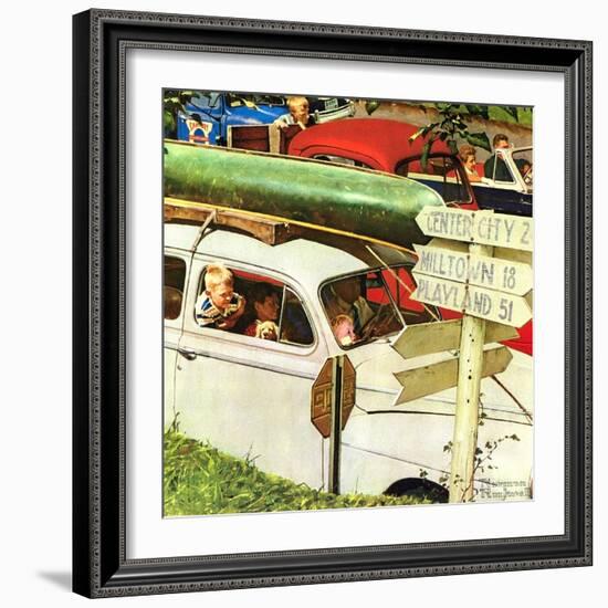 Crossroads on Sunday-Norman Rockwell-Framed Giclee Print