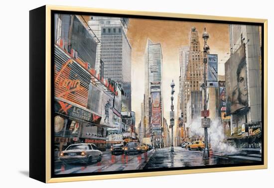 Crossroads (Times Square)-Matthew Daniels-Framed Stretched Canvas