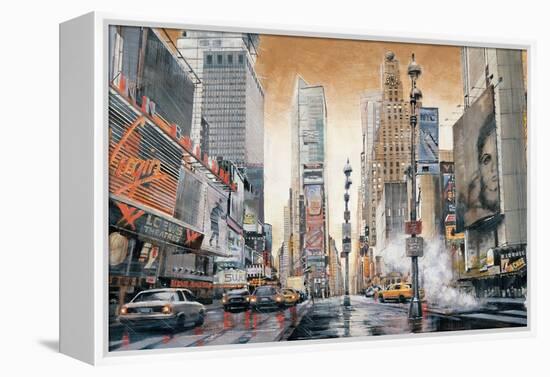 Crossroads (Times Square)-Matthew Daniels-Framed Stretched Canvas