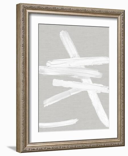 Crossroads White on Gray II-Ellie Roberts-Framed Art Print