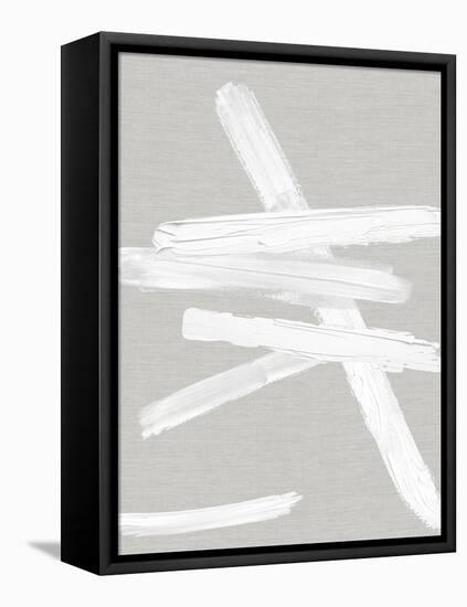 Crossroads White on Gray II-Ellie Roberts-Framed Stretched Canvas