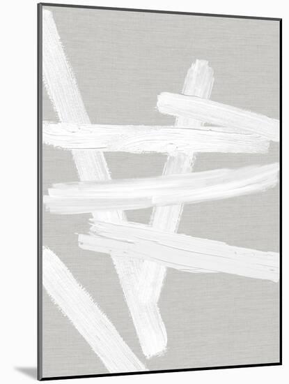 Crossroads White on Gray IV-Ellie Roberts-Mounted Art Print