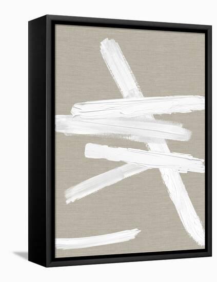 Crossroads White on Tan I-Ellie Roberts-Framed Stretched Canvas