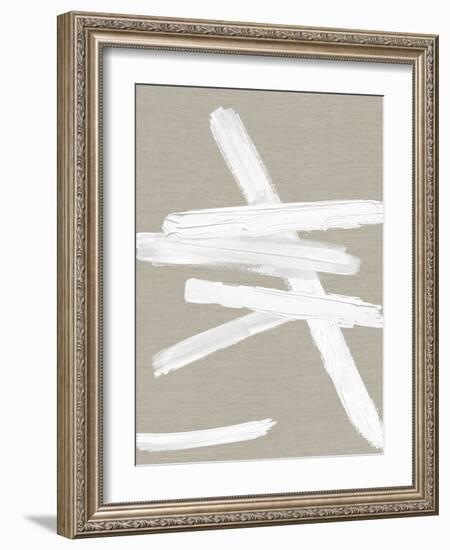 Crossroads White on Tan I-Ellie Roberts-Framed Art Print