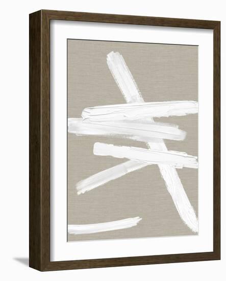 Crossroads White on Tan I-Ellie Roberts-Framed Art Print