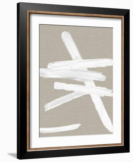 Crossroads White on Tan I-Ellie Roberts-Framed Art Print