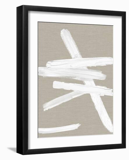 Crossroads White on Tan I-Ellie Roberts-Framed Art Print