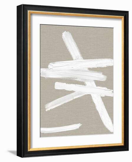 Crossroads White on Tan I-Ellie Roberts-Framed Art Print