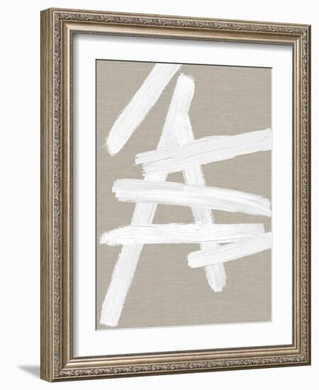 Crossroads White on Tan II-Ellie Roberts-Framed Art Print