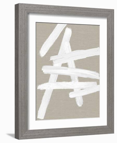 Crossroads White on Tan II-Ellie Roberts-Framed Art Print
