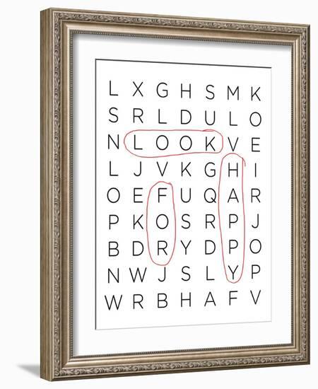 Crossword Puzzle I-Anna Quach-Framed Art Print