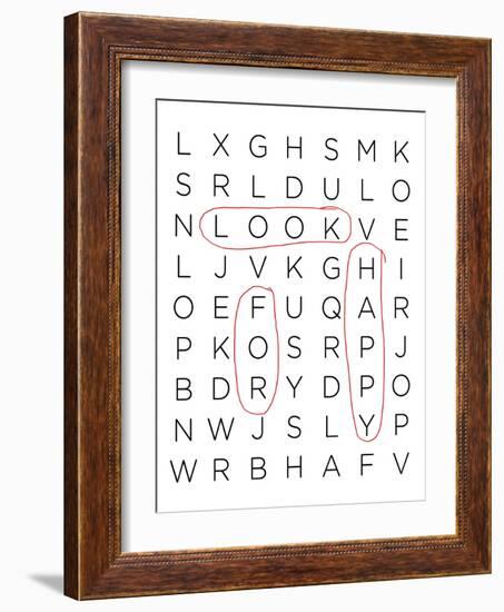 Crossword Puzzle I-Anna Quach-Framed Art Print