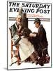 "Crossword Puzzle" Saturday Evening Post Cover, January 31,1925-Norman Rockwell-Mounted Giclee Print