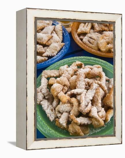 Crostoli (Grostoli) (Sweet Fritters), Italian Carnival Cakes, Veneto, Italy, Europe-Nico Tondini-Framed Premier Image Canvas