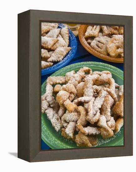 Crostoli (Grostoli) (Sweet Fritters), Italian Carnival Cakes, Veneto, Italy, Europe-Nico Tondini-Framed Premier Image Canvas