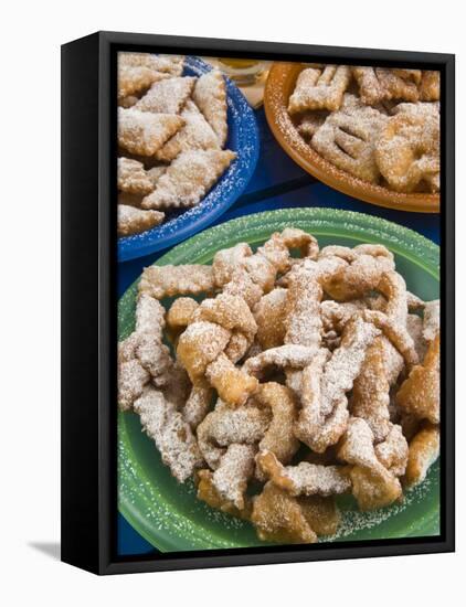 Crostoli (Grostoli) (Sweet Fritters), Italian Carnival Cakes, Veneto, Italy, Europe-Nico Tondini-Framed Premier Image Canvas