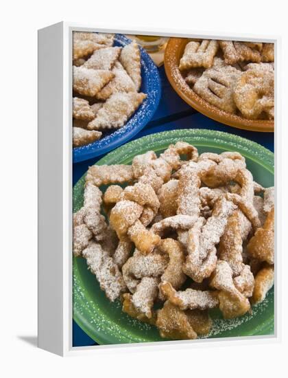 Crostoli (Grostoli) (Sweet Fritters), Italian Carnival Cakes, Veneto, Italy, Europe-Nico Tondini-Framed Premier Image Canvas