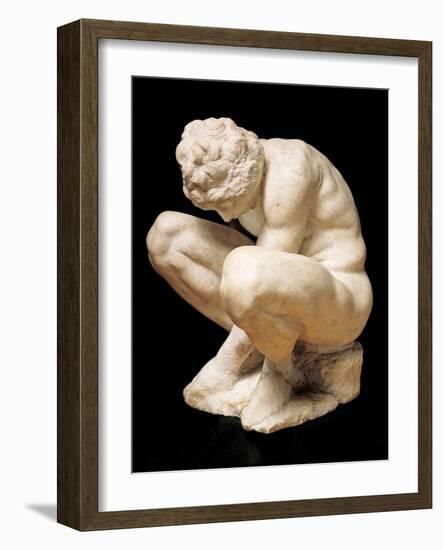 Crouching Boy-Michelangelo Buonarroti-Framed Photo