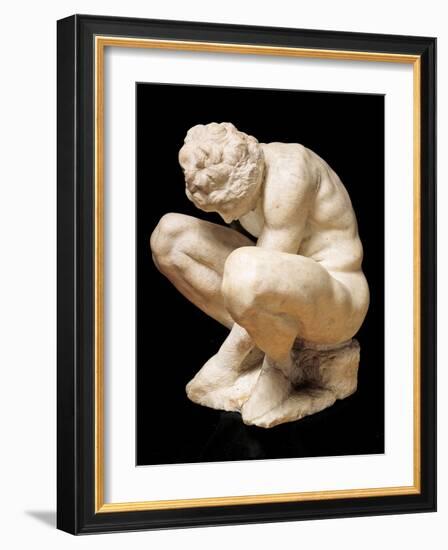 Crouching Boy-Michelangelo Buonarroti-Framed Photo