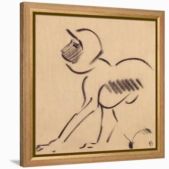 Crouching Monkey, c.1912-13-Henri Gaudier-brzeska-Framed Premier Image Canvas