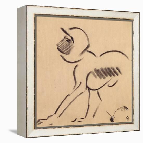 Crouching Monkey, c.1912-13-Henri Gaudier-brzeska-Framed Premier Image Canvas