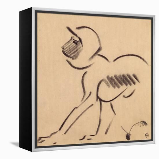 Crouching Monkey, c.1912-13-Henri Gaudier-brzeska-Framed Premier Image Canvas