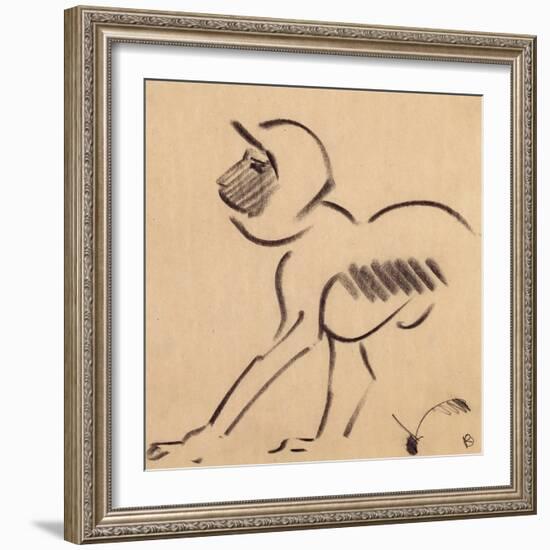 Crouching Monkey, c.1912-13-Henri Gaudier-brzeska-Framed Giclee Print