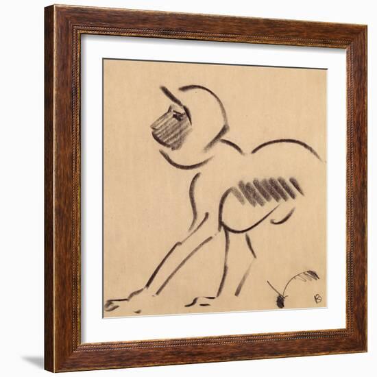 Crouching Monkey, c.1912-13-Henri Gaudier-brzeska-Framed Giclee Print