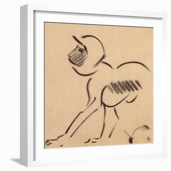 Crouching Monkey, c.1912-13-Henri Gaudier-brzeska-Framed Giclee Print